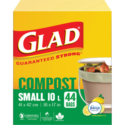 Petits sacs de compostage, R&eacute;gulier, 17" lo x 16" la, Brun, Capacit&eacute; de 10 L (3 gal.) Ottawa Fastener Supply