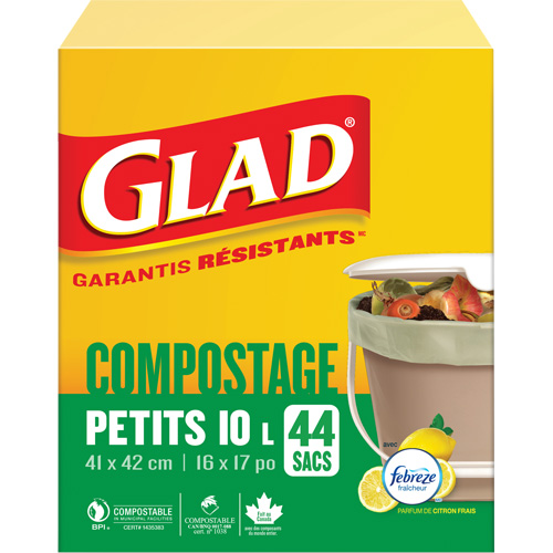 Petits sacs de compostage, R&eacute;gulier, 17" lo x 16" la, Brun, Capacit&eacute; de 10 L (3 gal.) Ottawa Fastener Supply