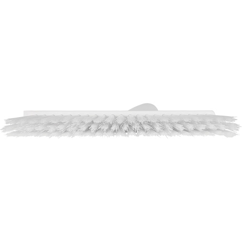 Dustpan Broom with Angled Thread, Medium Bristles, 10", Polyester, White Ottawa Fastener Supply