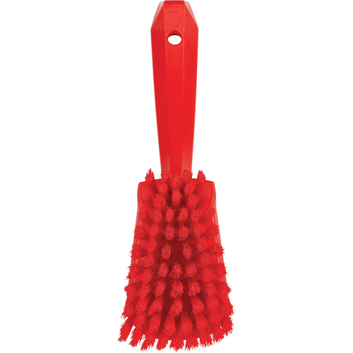 Short-Handled Washing Brush, Soft Bristles, 10-1/2" Long, Red Ottawa Fastener Supply