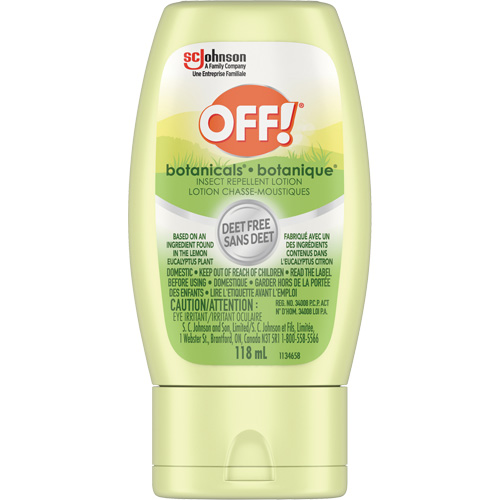 Off!&reg; Botanicals&reg; Insect Repellent, DEET Free, Lotion, 118 g Ottawa Fastener Supply
