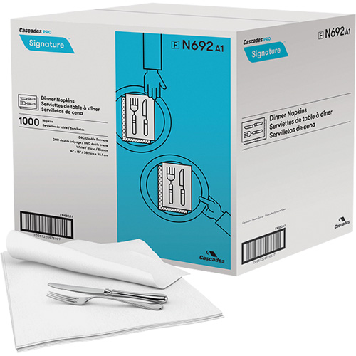 Pro Signature&reg; Dinner Napkins, 1 Ply, 15" x 15" Ottawa Fastener Supply