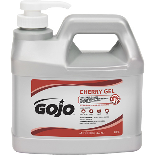 Hand Cleaner, Gel/Pumice, 1.89 L, Pump Bottle, Cherry Ottawa Fastener Supply