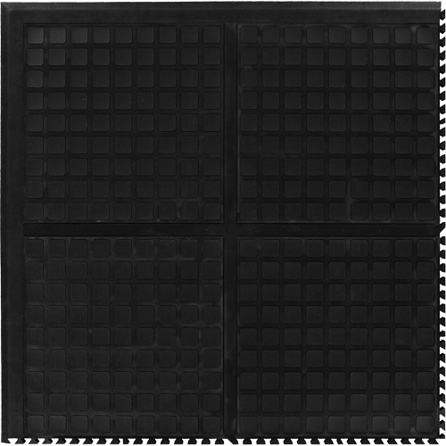 Tuile de centre modulaire Hog Heaven III Comfort, Ondul&eacute;, 3' x 3' x 3/4", Noir, Nitrile Ottawa Fastener Supply