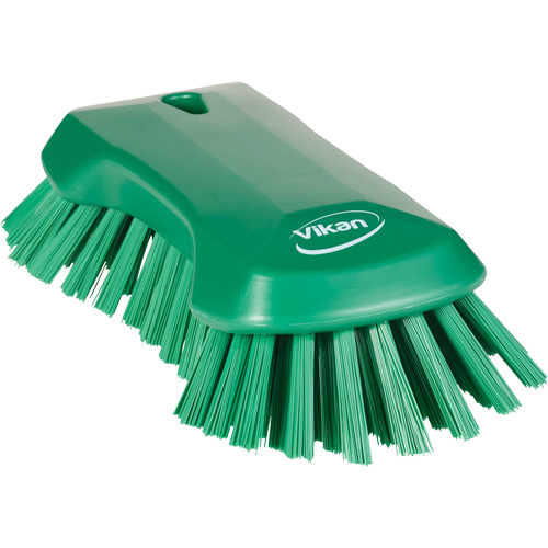 Hand Brush, Extra Stiff Bristles, 9-1/10" Long, Green Ottawa Fastener Supply