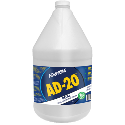 AD20 Decal Eco-Friendly Industrial Grade Calcium, Lime & Rust Stain Remover White Label, Jug Ottawa Fastener Supply