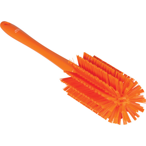 Medium Brush with Handle, Stiff Bristles, 17" Long, Orange Ottawa Fastener Supply