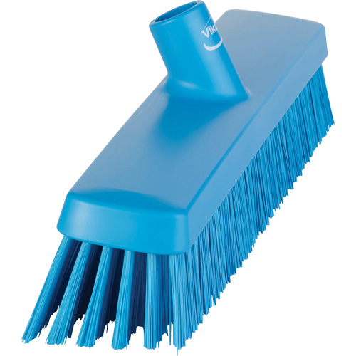Push Broom Head, Fine/Stiff Bristles, 16-1/2", Polyester/Polypropylene, Blue Ottawa Fastener Supply
