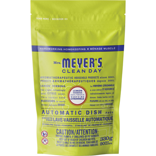 Mrs. Meyer's&reg; Clean Day Automatic Dish Pacs Detergent, Pods, 330 g, Lemon Verbena Ottawa Fastener Supply