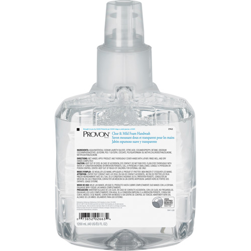 Provon&reg; Clear & Mild Hand Soap, Foam, 1200 ml, Unscented Ottawa Fastener Supply