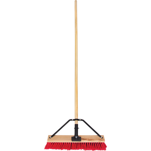 Push Broom with Braced Handle, 18", Medium, PVC Bristles Ottawa Fastener Supply
