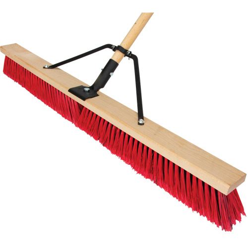 Balai-brosse &agrave; manche renforc&eacute;, 36", Moyen, Soies PVC Ottawa Fastener Supply
