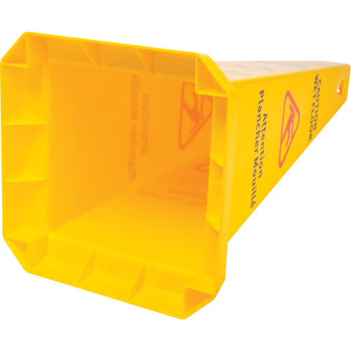 Wet Floor Safety Cone, Bilingual with Pictogram Ottawa Fastener Supply