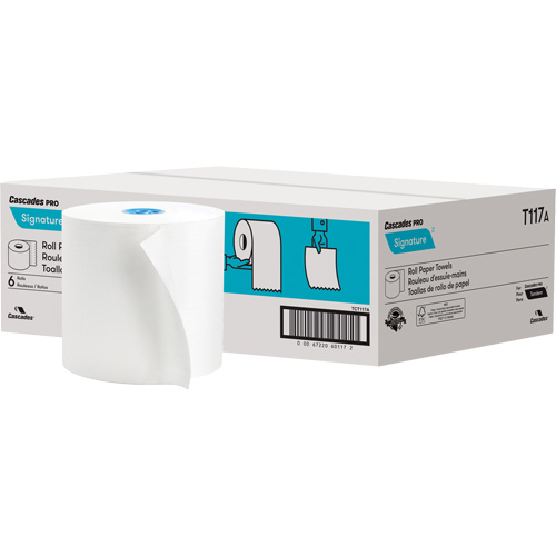 Papier essuie-tout textur&eacute; compostable &agrave; enrouler &agrave; la main PRO Signature, 1 pli, Standard, 1000' lo Ottawa Fastener Supply