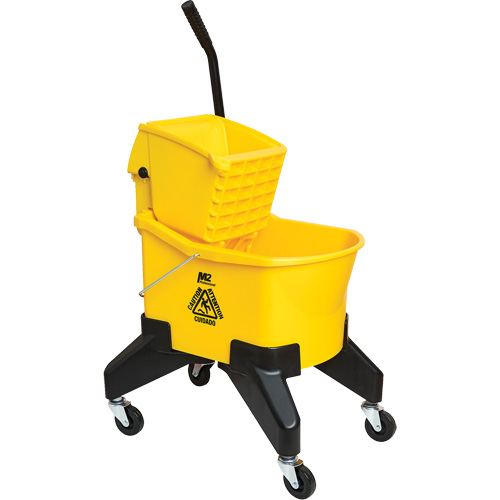 Seau & essoreuse pour vadrouille Grizzly, Pression vers le bas, 8 gal. US (32 pintes), Jaune Ottawa Fastener Supply
