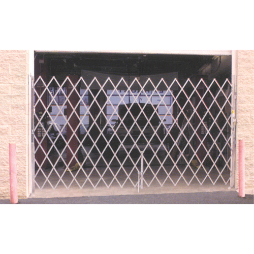 Galvanized Folding Security Gates, Fixed Single Folding, 4' L x 6' H Expanded Ottawa Fastener Supply