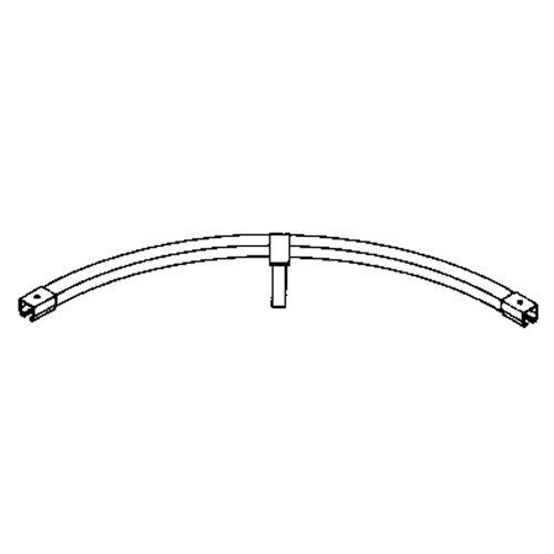 Rail de roulement courb&eacute; sur 90° &agrave; montage au sol pour murs-rideaux, 3' lo Ottawa Fastener Supply