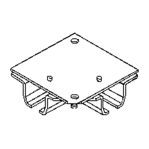 Raccord pour joint d'angle de 90° pour murs-rideaux mont&eacute;s au plafond Ottawa Fastener Supply