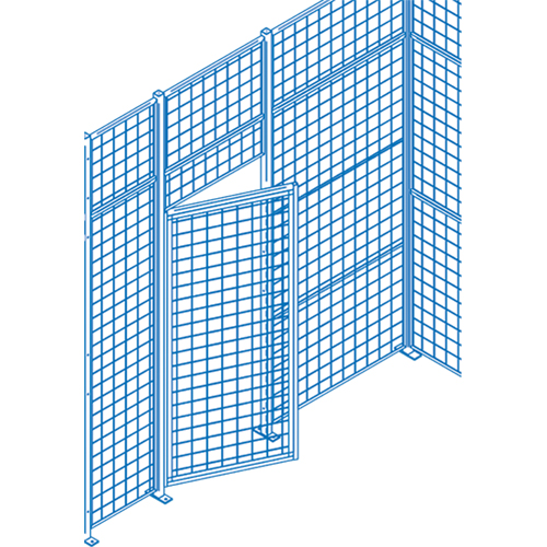 Wire Mesh Partition Components - Swing Doors, 4' W x 7' H Ottawa Fastener Supply