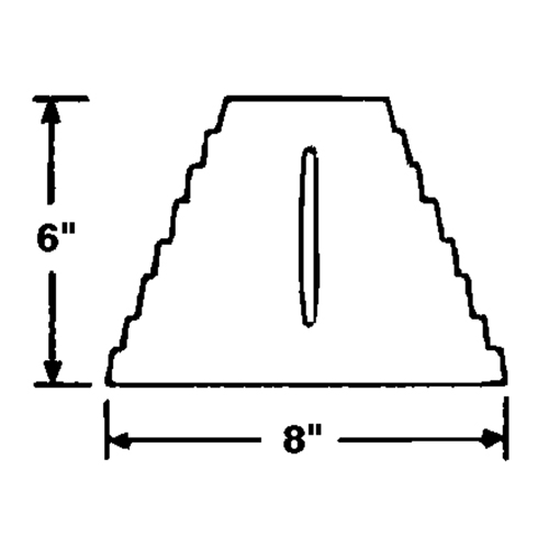 Cale de roue, 9" x 8" x 6", Noir Ottawa Fastener Supply
