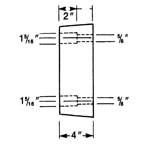 Butoirs de quai en caoutchouc moul&eacute;s, Caoutchouc, 13" la x 4" p x 12" h Ottawa Fastener Supply