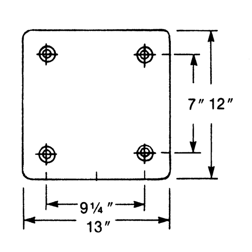 Butoirs de quai en caoutchouc moul&eacute;s, Caoutchouc, 13" la x 4" p x 12" h Ottawa Fastener Supply