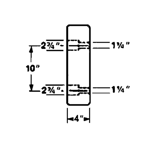 Butoirs de quai en caoutchouc moul&eacute;s, Caoutchouc, 18" la x 4" p x 18" h Ottawa Fastener Supply