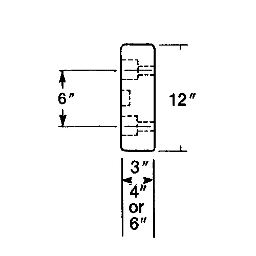 Butoirs de quai en caoutchouc moul&eacute;s, Caoutchouc, 30" la x 4" p x 10" h Ottawa Fastener Supply