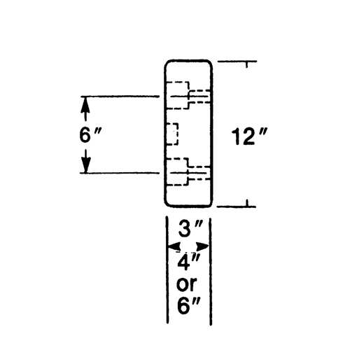Butoirs de quai en caoutchouc moul&eacute;s, Caoutchouc, 30" la x 4" p x 10" h Ottawa Fastener Supply