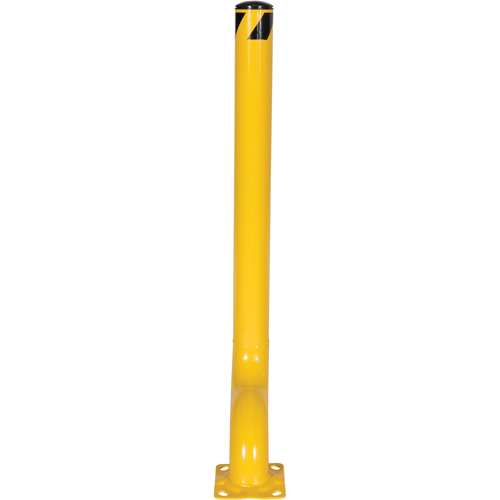 Offset Bollard, Steel, 54" H x 4-1/2" W, Yellow Ottawa Fastener Supply