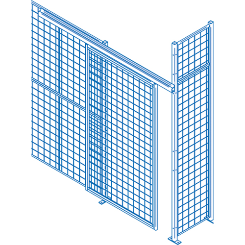 Wire Mesh Partition Components - Sliding Doors, 4' W x 8' H Ottawa Fastener Supply