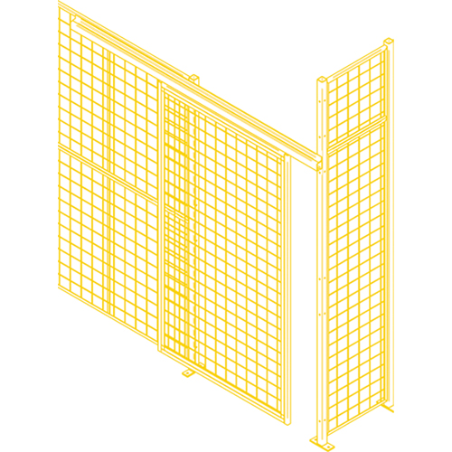 Wire Mesh Partition Components - Sliding Doors, 4' W x 8' H Ottawa Fastener Supply