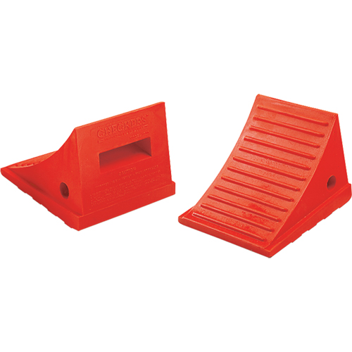 Cales-roue pour usage g&eacute;n&eacute;ral, Polyur&eacute;thane, Orange, 7-1/2" la x 8-1/2" p x 6-1/4" h Ottawa Fastener Supply