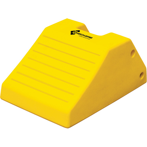 Heavy-Duty Wheel Chocks, Polyurethane, Safety Yellow, 14-9/10" W x 21-9/10" D x 10-3/5" H Ottawa Fastener Supply