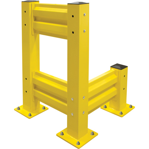 Barri&egrave;re de s&eacute;curit&eacute; de qualit&eacute; industrielle, Acier, 19" lo x 12" h, Jaune s&eacute;curit&eacute; OSHA Ottawa Fastener Supply