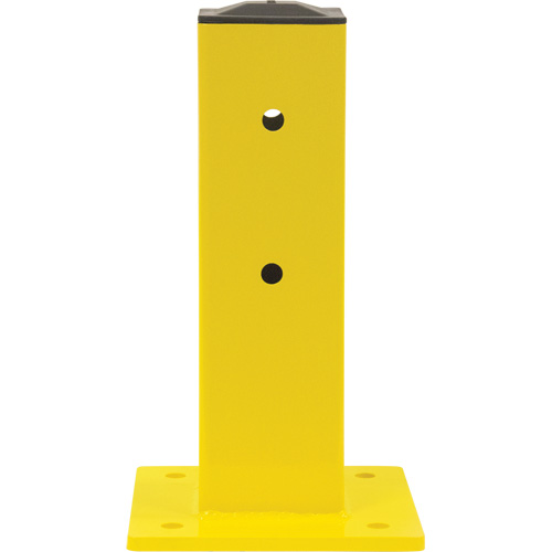 Single Guard Rail Post, Steel, 5" L x 17" H, Safety Yellow Ottawa Fastener Supply