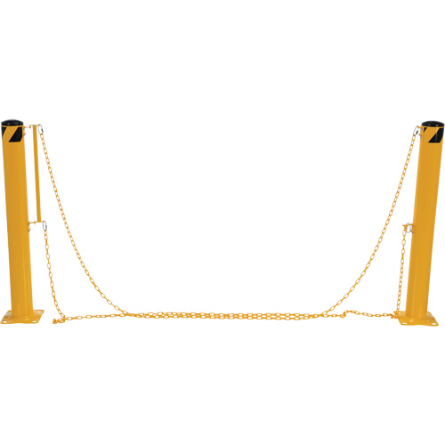 Syst&egrave;me de bornes de protection et chaînes pour quai, Acier, 42" h x 6-5/8" la, Jaune Ottawa Fastener Supply
