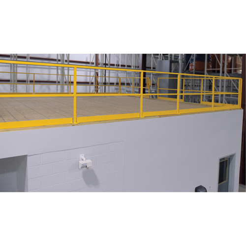 Mezzanine Safety Gate, 68-1/2" L x 42" H, 80-1/16" Raised, Yellow Ottawa Fastener Supply