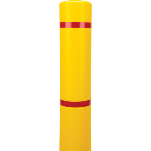Polyethylene Bollard Cover, 4-1/2" Dia. x 64" L, Red/Yellow Ottawa Fastener Supply