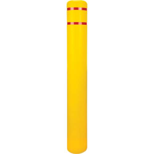 Capuchon en poly&eacute;thyl&egrave;ne pour borne de protection, 6-5/8" dia. x 52" l, Rouge/Jaune Ottawa Fastener Supply