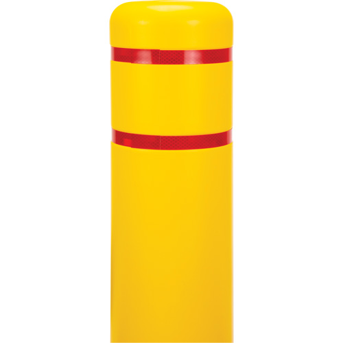 Capuchon en poly&eacute;thyl&egrave;ne pour borne de protection, 6-5/8" dia. x 52" l, Rouge/Jaune Ottawa Fastener Supply