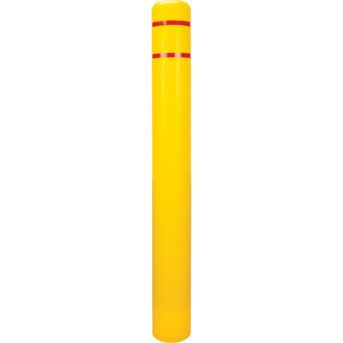 Capuchon en poly&eacute;thyl&egrave;ne pour borne de protection, 6-5/8" dia. x 60" l, Rouge/Jaune Ottawa Fastener Supply