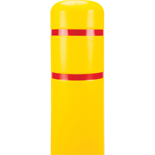 Capuchon en poly&eacute;thyl&egrave;ne pour borne de protection, 6-5/8" dia. x 60" l, Rouge/Jaune Ottawa Fastener Supply