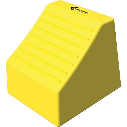 Checkers Safety Heavy-Duty Ultra Class Mining Wheel Chock without Bracket, HDPE, Yellow, 14-1/2" W x 17-1/2" D x 16" H Ottawa Fastener Supply