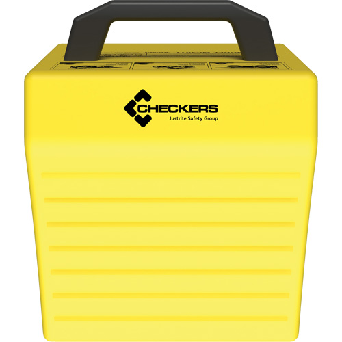 Checkers Safety Heavy-Duty Ultra Class Mining Wheel Chock without Bracket, HDPE, Yellow, 14-1/2" W x 17-1/2" D x 16" H Ottawa Fastener Supply