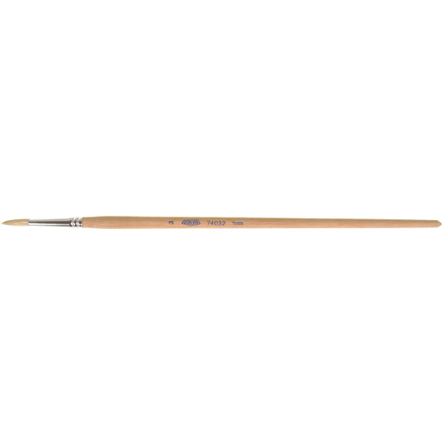 Pure White Bristle Round Marking Paint Brush, 3/16" Brush Width, White China, Wood Handle Ottawa Fastener Supply