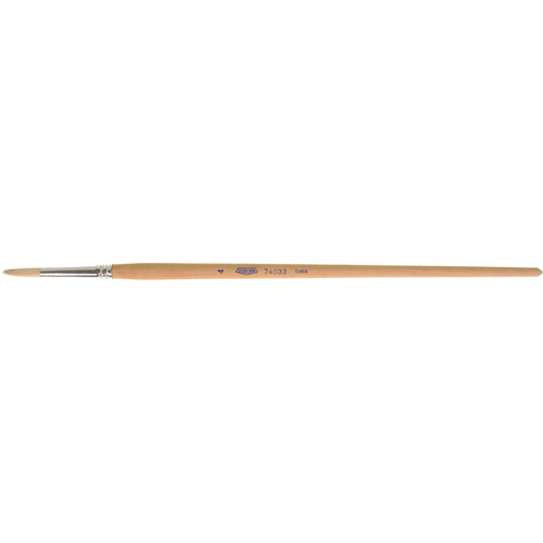 Pure White Bristle Round Marking Paint Brush, 7/32" Brush Width, White China, Wood Handle Ottawa Fastener Supply