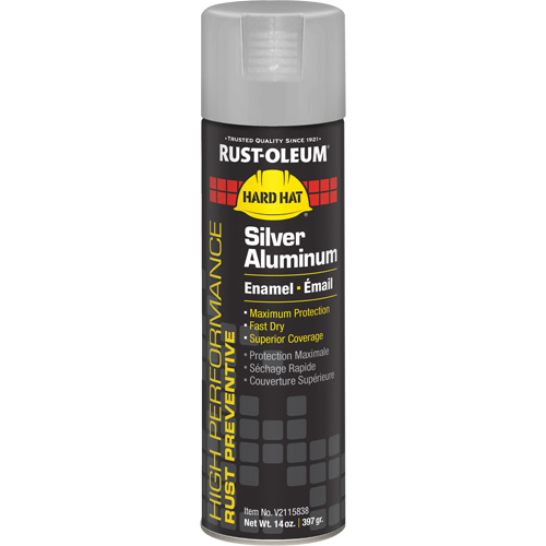 V2100 System Enamel Spray Paint, Silver Aluminum, Gloss, 14 oz., Aerosol Can Ottawa Fastener Supply