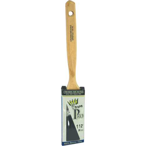 Crown Pro Straight Paint Brush, Bristle, Wood Handle, 1-1/2" Width Ottawa Fastener Supply