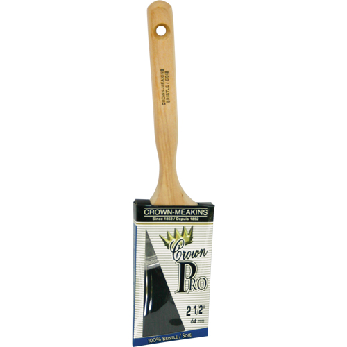 Crown Pro Straight Paint Brush, Bristle, Wood Handle, 2-1/2" Width Ottawa Fastener Supply